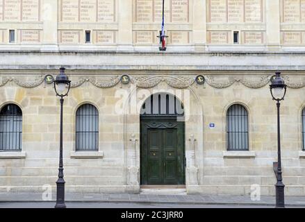 Die elegante Sainte Genevieve Bibliothek gegenüber dem Pantheon, Paris FR Stockfoto