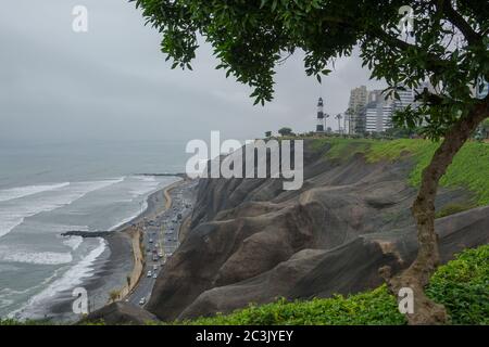 Küste von Miraflores in Lima Hauptstadt von Peru Stockfoto