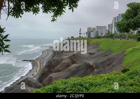 Küste von Miraflores in Lima Hauptstadt von Peru Stockfoto