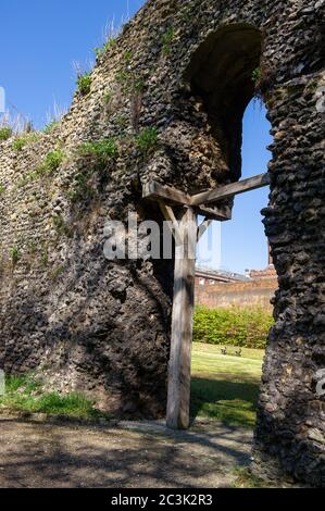 Reading, Berkshire, Großbritannien. April 2015. Die Abbey Ruins in Reading Town Centre, Reading, Berkshire. Quelle: Maureen McLean/Alamy Stockfoto