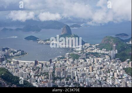 Moderne Stadt Panoramablick, Rio de Janeiro, Brasilien, Südamerika Stockfoto