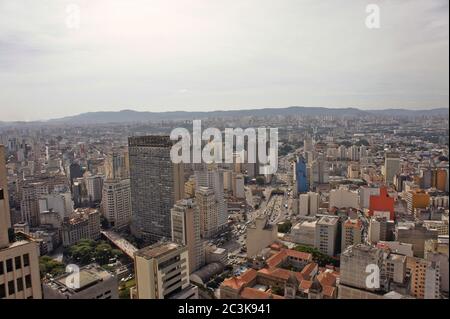 Sao Paulo, moderne Stadt Panoramablick mit Skycrapers, Brasilien, Südamerika Stockfoto