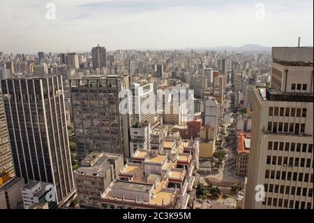 Sao Paulo, moderne Stadt Panoramablick mit Skycrapers, Brasilien, Südamerika Stockfoto