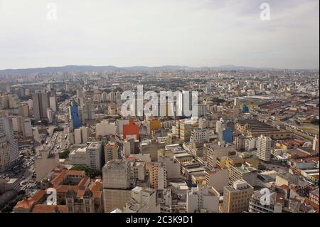 Sao Paulo, moderne Stadt Panoramablick mit Skycrapers, Brasilien, Südamerika Stockfoto