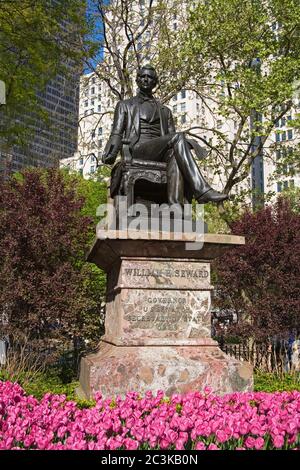 William H. Seward Statue im Madison Square, Midtown Manhattan, New York City, New York, USA Stockfoto