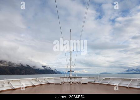 Lamplugh Glacier von Glacier Bay im Glacier Bay National Park and Preserve, Hoonah–Angoon, Alaska. Stockfoto