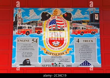 Feuerwehrstation in Midtown Manhattan, New York City, USA Stockfoto