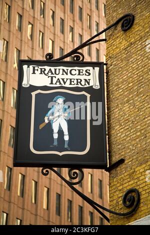 Fraunces Tavern Museum, Stone Street, Lower Manhattan, New York City, New York, USA Stockfoto