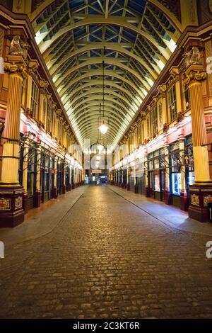 Beliebte Touristenattraktion in London - Leadenhall Market - LONDON, ENGLAND - SEPTEMBER 14, 2016 Stockfoto