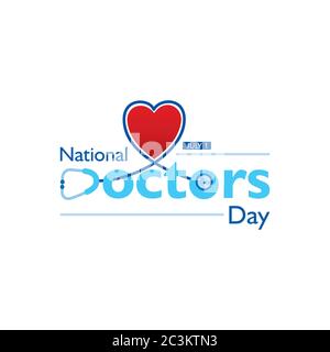 vektor-Illustration der nationalen Ärzte Tag Konzept Poster oder Banner-Design Stock Vektor