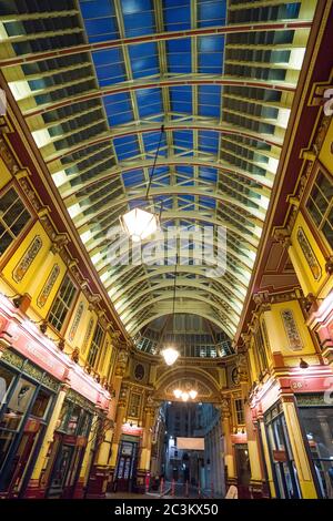 Picture Perfect Leadenhall Market District in London - LONDON, ENGLAND - 14. SEPTEMBER 2016 Stockfoto