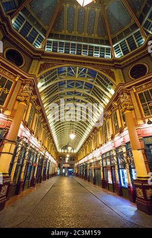 Picture Perfect Leadenhall Market District in London - LONDON, ENGLAND - 14. SEPTEMBER 2016 Stockfoto