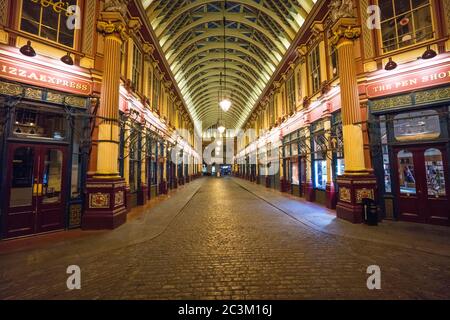 Picture Perfect Leadenhall Market District in London - LONDON, ENGLAND - 14. SEPTEMBER 2016 Stockfoto