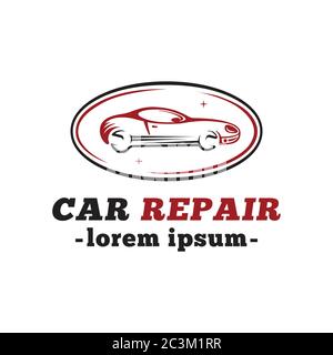 Auto Reparatur Logo Design-Vorlage. Vektor und Illustration. Stock Vektor