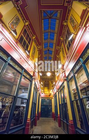 Picture Perfect Leadenhall Market District in London - LONDON, ENGLAND - 14. SEPTEMBER 2016 Stockfoto