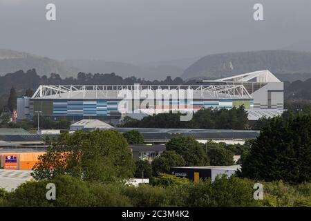 Cardiff, Wales, Großbritannien. Juni 2020. Ein allgemeiner Blick auf das Cardiff City Stadium vor Cardiff City gegen Leeds United in der SkyBet Championship am 21. Juni 2020. Quelle: Lewis Mitchell/Alamy Live News Stockfoto