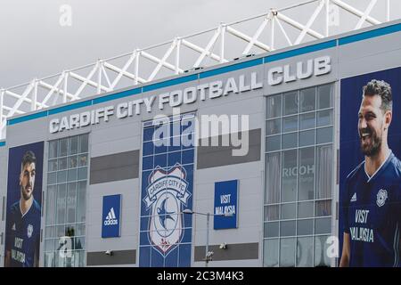 Cardiff, Wales, Großbritannien. Juni 2020. Ein allgemeiner Blick auf das Cardiff City Stadium vor Cardiff City gegen Leeds United in der SkyBet Championship am 21. Juni 2020. Quelle: Lewis Mitchell/Alamy Live News Stockfoto