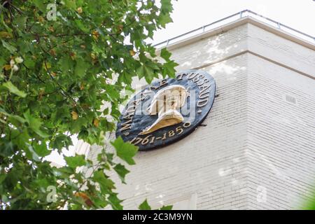 LONDON - 24. AUGUST 2017: Details zum Bau von Madame Tussauds an der Marylebone Road Stockfoto