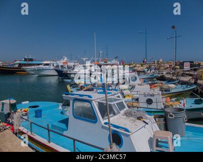 24. Juni 2015 - Ayia Napa, Zypern: Fischerboote im Hafen von Ayia Napa Stockfoto