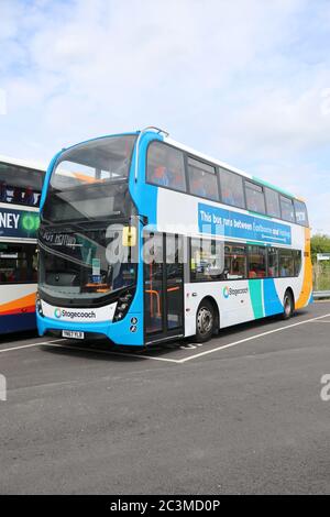 STAGECOACH BUS IN NEUER LACKIERUNG Stockfoto