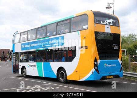 STAGECOACH BUS IN NEUER LACKIERUNG Stockfoto