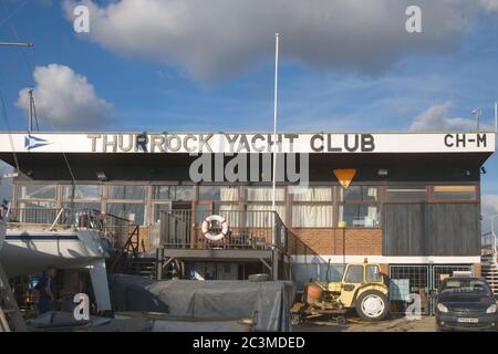 thurrock Segelclub in Grays am Nordufer oder an der themse in London Stockfoto