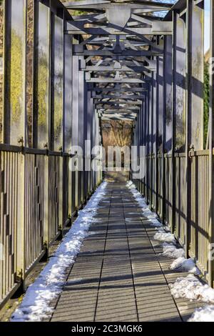 Brücke Eiserner Steg über die Glan in Meisenheim Stockfoto