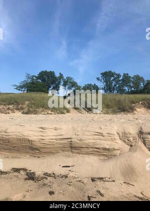 Oval Beach in Saugatuck, MI Stockfoto