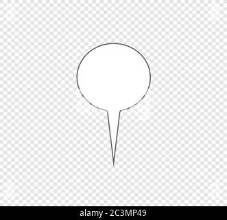 Position, Kartenmarkierungssymbol. Graue Vektorgrafik, flaches Design auf transparentem Hintergrund. Stock Vektor