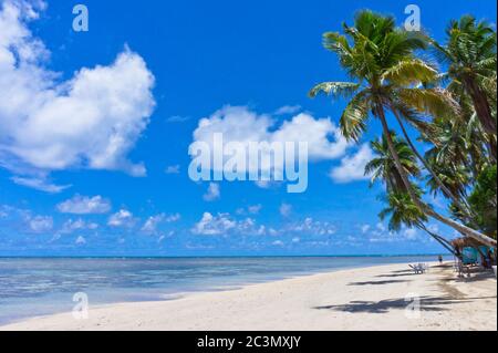 Tropischer Strandblick um Morro de Sao Paulo, Bahia, Brasilien Stockfoto