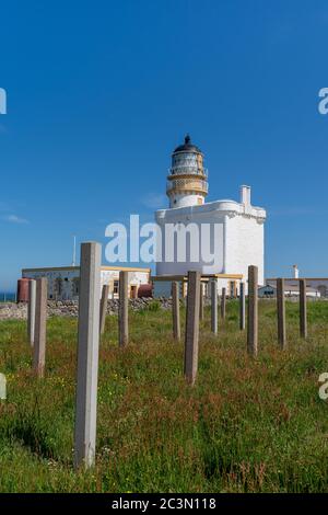 15. Juni 2020. Fraserburgh, Aberdeenshire, Schottland, Großbritannien. Dies ist das Leuchthaus, das Fraserburgh Harbour Gebiet in Aberdeenshire, Schottland auf einem sonnigen bedeckt Stockfoto