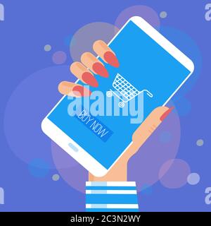 Online, Internet und Mobile Shopping Stock Vektor