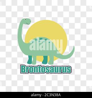 Dinosaurier brontosaurus isoliert auf transparentem Hintergrund. vektor-Illustration Stock Vektor