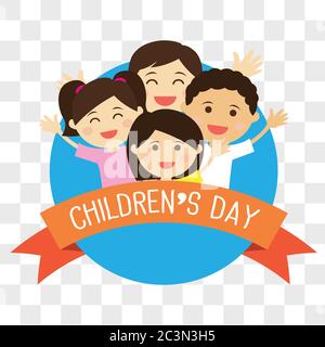 Happy Kindertag für Kinder Feier. vektor-Illustration Stock Vektor