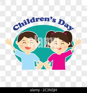 Happy Kindertag für Kinder Feier. vektor-Illustration Stock Vektor