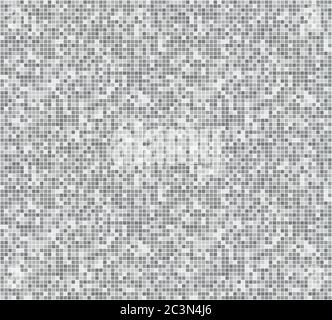 Tech grau Muster. vektor Pixel nahtloser Hintergrund. Quadratisches modernes Mosaik. Grafische Darstellung. Stock Vektor
