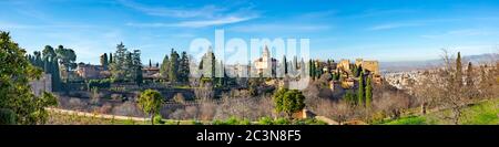 Blick auf den Palast in Granada, Spanien Stockfoto