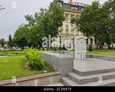 PLOVDIV, BULGARIEN - 19. MAI 2020: Zentraler Platz in der Stadt Plovdiv, Bulgarien Stockfoto