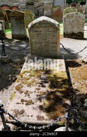 Das Grab von Robert Burns Eltern, Auld Kirk Alloway, Alloway, South Ayrshire, Schottland, Großbritannien Stockfoto