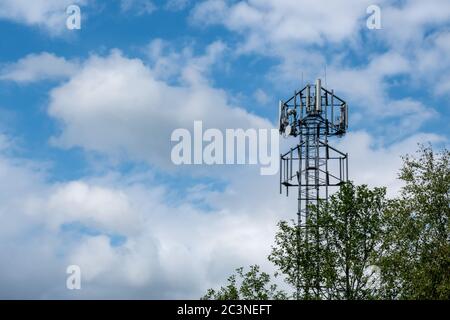 Eine Mobilfunkbasis in Kilsyth, Schottland Stockfoto