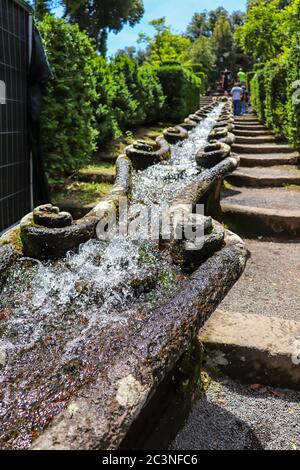 3. Juni 2018 - Bagnaia, Latium, Italien - Villa Lante ist ein Manierist Garten der Überraschung in der Nähe Viterbo, Mittelitalien, zugeschrieben Jacopo Barozzi da Vign Stockfoto