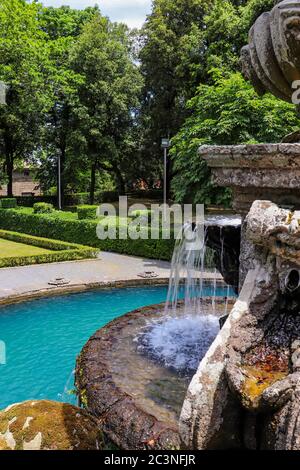 3. Juni 2018 - Bagnaia, Latium, Italien - Villa Lante ist ein Manierist Garten der Überraschung in der Nähe Viterbo, Mittelitalien, zugeschrieben Jacopo Barozzi da Vign Stockfoto