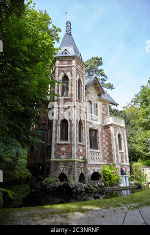 Le Port-Marly, Frankreich - 24. Juni 2018: Chateau d'If (Architekt Hippolyte Durand) im Park de Monte-Cristo, Schreibstudio von Alexandre Dumas, seine f Stockfoto