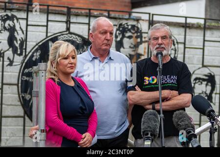 Belfast, Großbritannien. Juli 2018. 16/07/2018 Bilddatei. Bobby Story Adressen Community Support Rally Kredit: Bonzo/Alamy Live Nachrichten Stockfoto