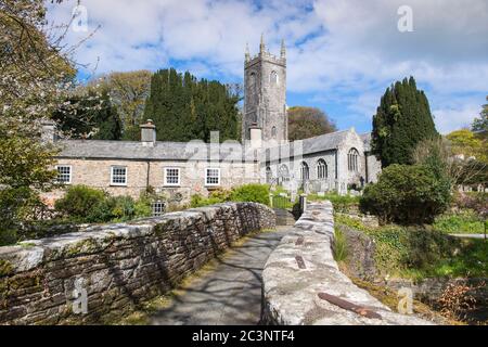 Kirche St. Nonna in Altarnun, Cornwall, England, UK Stockfoto