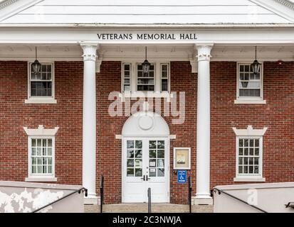 Veterans Memorial Hall in Southampton, NY Stockfoto