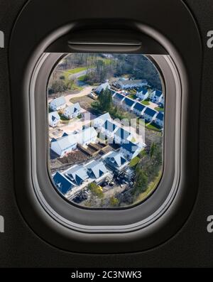 Ansicht der Baustelle der Hausentwicklung Stockfoto