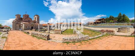 Kirche von St. Panteleimon in Ohrid in einem schönen Sommertag, Republik Mazedonien Stockfoto