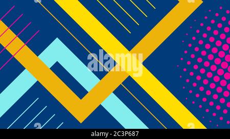 Minimalistisches, flaches geometrisches Hintergrunddesign. Dynamische Formgestaltung. Abstrakter Hintergrund moderne Hipster futuristische Grafik. Abstrakter Hintergrund Stock Vektor