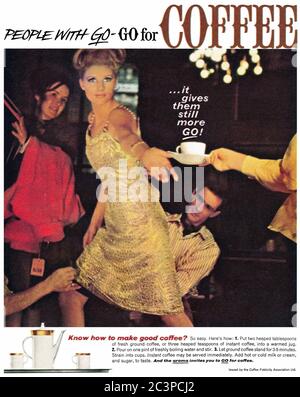 1963 britische Werbung von der Coffee Publicity Association. Stockfoto